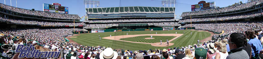 Day game at the Oakland - Alameda County Coliseum