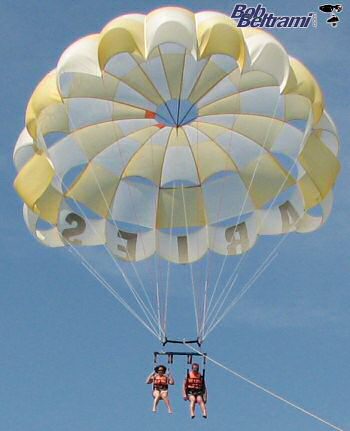 Rob and Mary parasailing