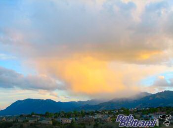 Cloudy Sunset over Cheyenne Mountain