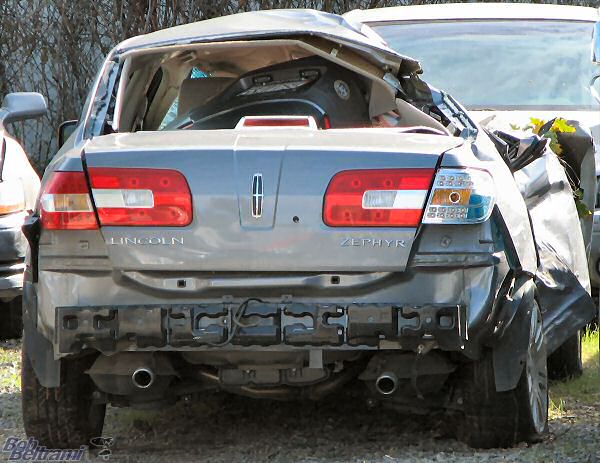 The Totalled Car in the Wrecker Yard