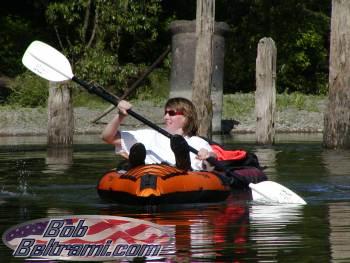 Trish pulls the infamous inner-tube!