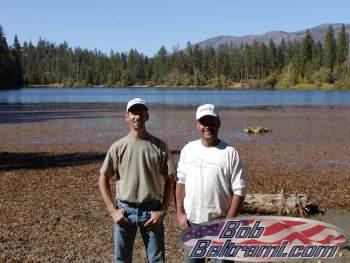 Ted and I stand in front of Lett's Lake