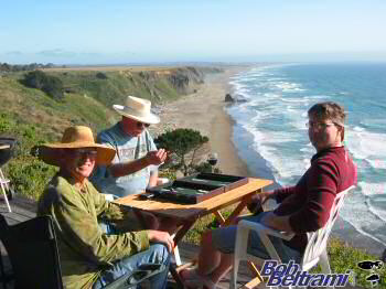 Ross, Tom and Craig relax on the back porch