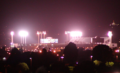 Oakland - Alameda County Coliseum at Night